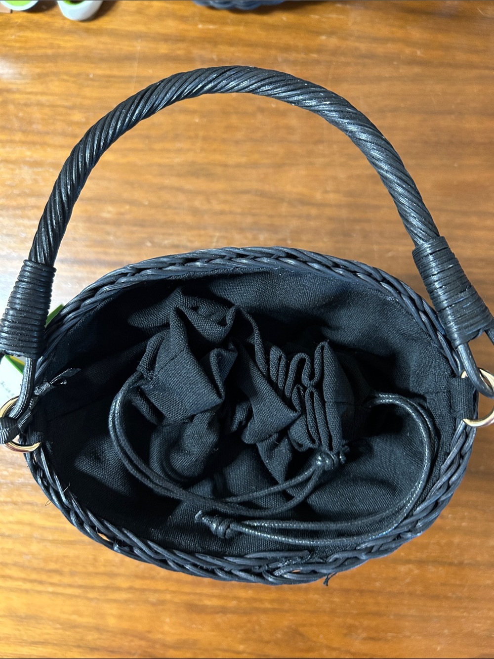 Kate spade x Target Woven Pearl-Embellished Bucket Bag - Black - Picture 8 of 11